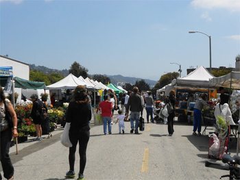 The farmers market in Beverly Hills.