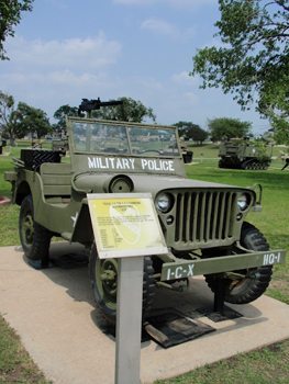 A jeep at Fort Hood, Texas. photos by Maureen Bruschi.