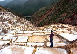Ancient salt mines along the trail.