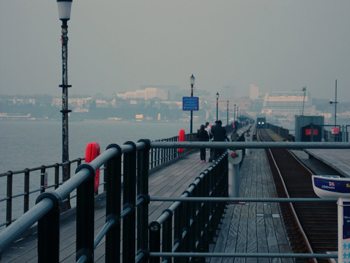 Southend Pier, the world's longest, in Essex, England.
