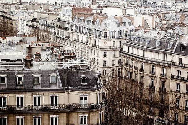 Parisian apartment buildings. Below all of these buildings is a whole different world. Max Hartshorne photo.