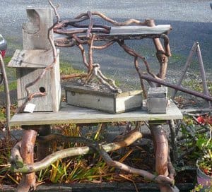 Tree branch furniture is popular in Whidbey.