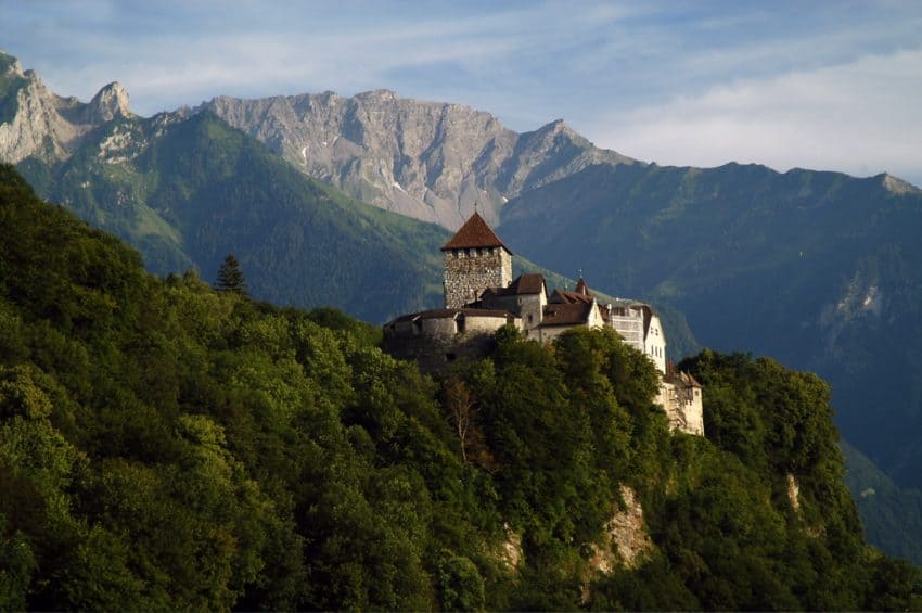 Vaduz Castle can be seen from various hiking spots in Lichtenstein.