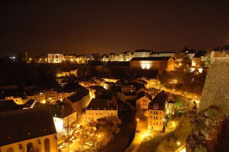 Luxembourg at night. photos by Ginger Kern.