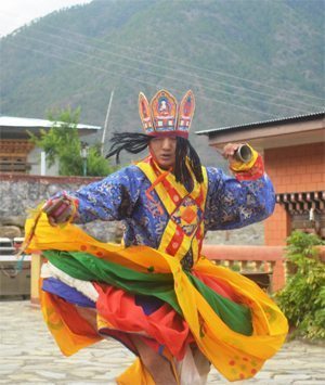 A Bhutanese dancer.