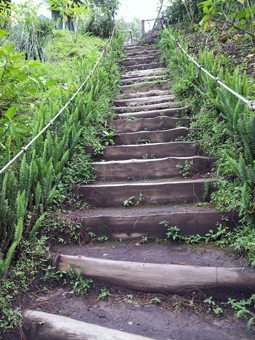 Steps to El Bouqueron in El Salvador. photo by Gary Singh.