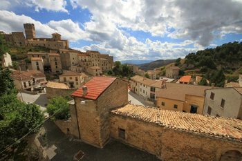 The town of Castel del Monte in Abruzzo, Italy.