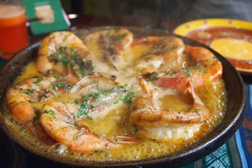 Sizzling langoustines at Tiesto in Cuenca.