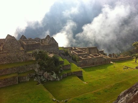 Mystical Sunrise view of Machu Picchu. 