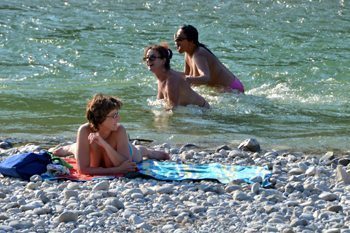 Nude Bathers in Munich.