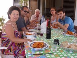 Sunday dinner in Calabria, southern Italy. 