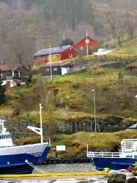 The ferry dock at Flam.