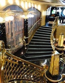 Msc Preziosa;s magnificent staircase. 