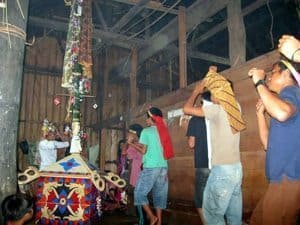 A funeral ceremony.