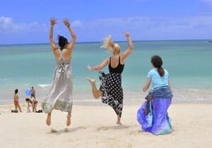 Fun on Kailua Beach, on Oahu, Hawaii. photos by Patti Morrow.