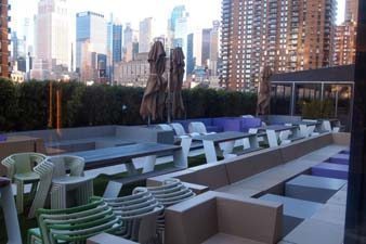 This is the biggest terrace in Manhattan, at Yotel, on 10th Ave NYC.