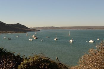 Tranquil Azure bay with yachts and houseboats moored. photos by Lauren Manuel.