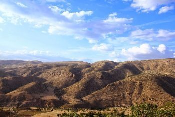 The brown hills of Kurdistan.
