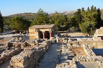 Knossos archeological site in Crete.