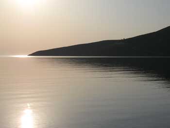 A nearby mountain on the Greek Island