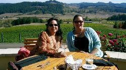 Tasting the wine in WIllamette Valley Oregon.