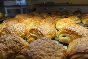 Croissants from the French bakery on Main Street