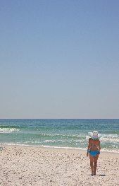 Beach Lady at Grayton Beach.