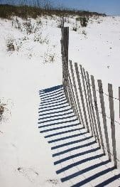 Grayton Beach State Park Fence in Sand.