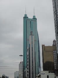 The Di Wang Building, an iconic skyscraper in Shenzhen, China. photos by Darian Gier