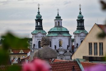 Church spires jn Prague