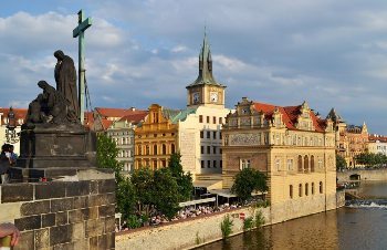 View from the Charles Bridge in Prague.