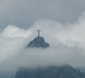 Cristo Redentor atop Corovado above Rio.