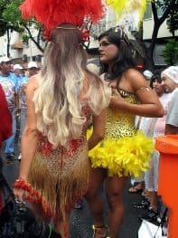 Men and women in the parade.