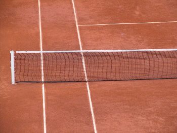 The famous red clay courts.