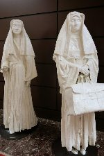 Ghost Nuns in the Crown Plaza hotel lobby in Indy. Margie Goldsmith photo.