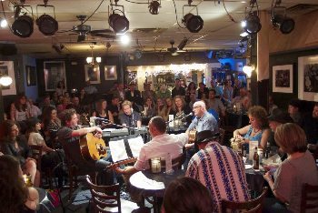 At the Bluebird Cafe, the performers sing in the middle of the room. Just like on the TV show.