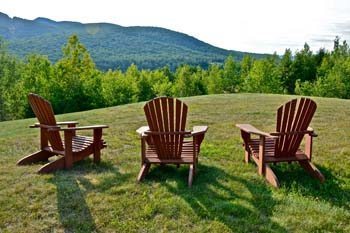 Adirondack Chairs are a signature icon of upstate New York. Practically everyone relaxes in one in the evening.