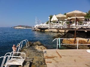 The beach in Kas, Turkey.