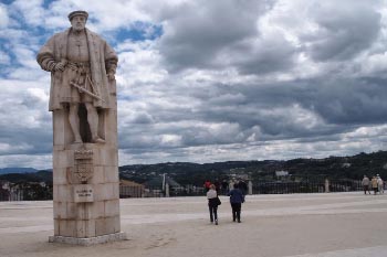 The impressive campus of the University in Coimbra, Portugal. Max Hartshorne photo.