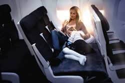 Air New Zealand's economy SkyCouch...make a bed from three seats!