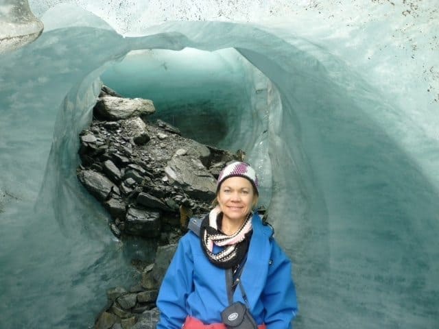 Inside the Fox Glacier on the south Island. 