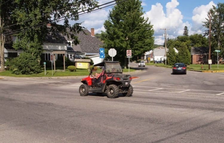 In Colebrook, NH, you see ATVs riding down the roads all the time.