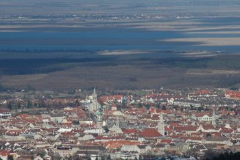 View of Sopron and Ferto, Hungary.