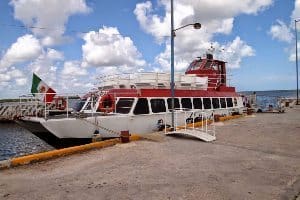 The ferry to Isla Holbox that departs from Chiquilla.