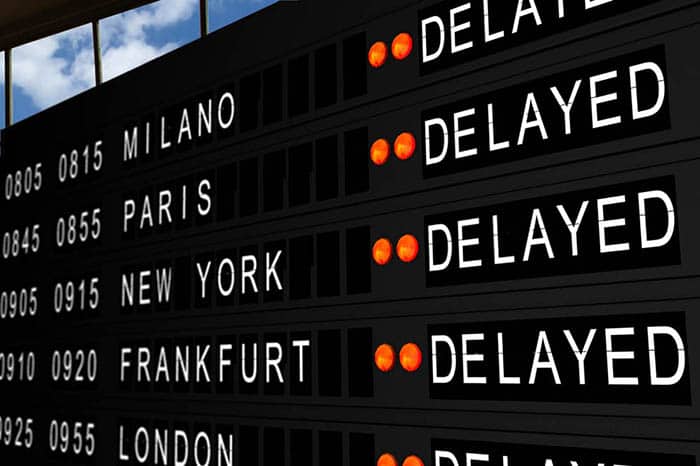 The airport departures board. Let FlightRight help you if you're stranded by an airline in Europe.