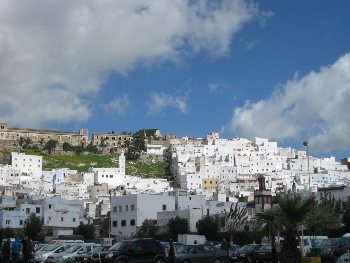 The scenic village of Tetouan, where the protest took place.