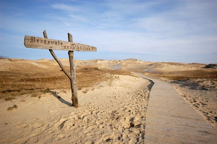 The sands of Curonian spit National Park