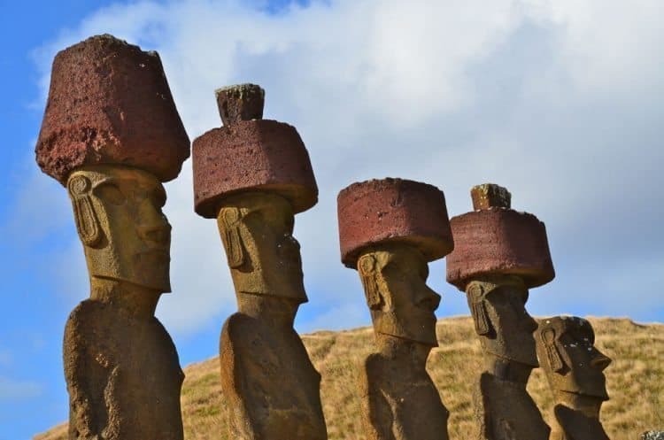 Rapa Nui's famous statues---most of them are actually under the ground. Keith Hajovsky photos.