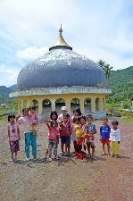 Kids at dome removed by tsunami miles away.