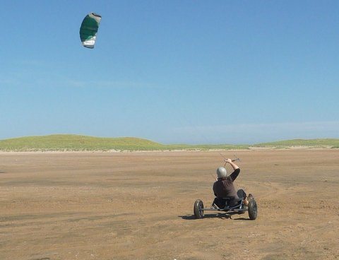 Kite buggy action on the beach!